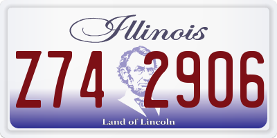 IL license plate Z742906