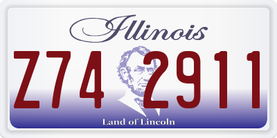 IL license plate Z742911