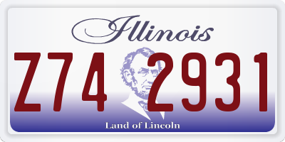 IL license plate Z742931