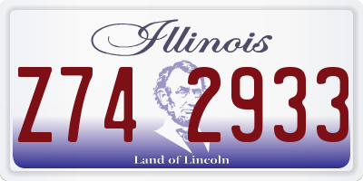 IL license plate Z742933