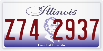 IL license plate Z742937