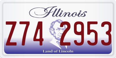 IL license plate Z742953