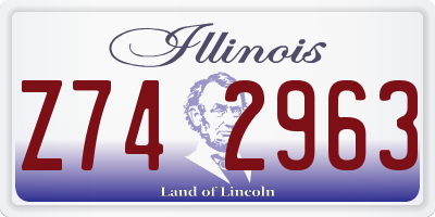 IL license plate Z742963