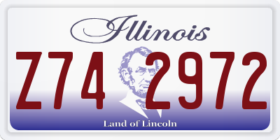 IL license plate Z742972
