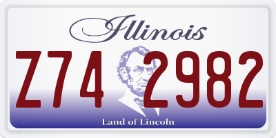 IL license plate Z742982