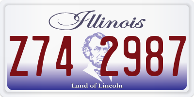 IL license plate Z742987