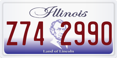 IL license plate Z742990