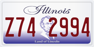 IL license plate Z742994