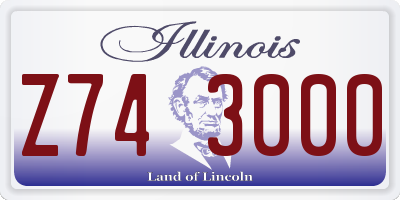 IL license plate Z743000