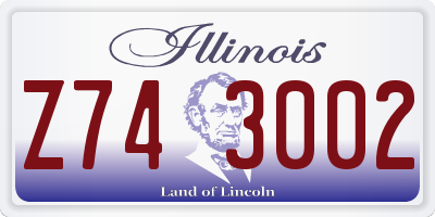 IL license plate Z743002