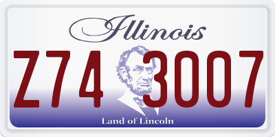 IL license plate Z743007