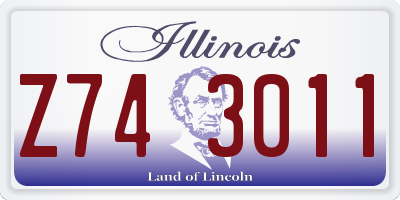IL license plate Z743011