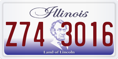 IL license plate Z743016