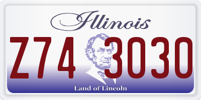 IL license plate Z743030