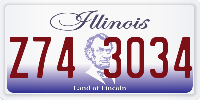 IL license plate Z743034