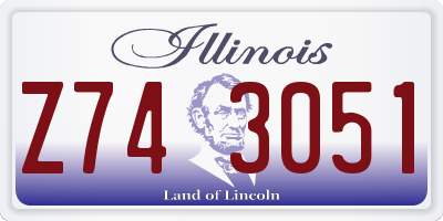 IL license plate Z743051