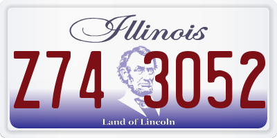 IL license plate Z743052