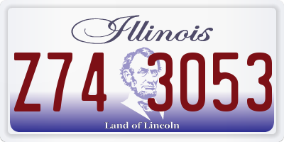 IL license plate Z743053