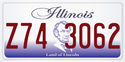 IL license plate Z743062