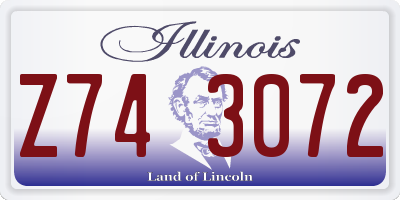 IL license plate Z743072