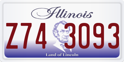 IL license plate Z743093