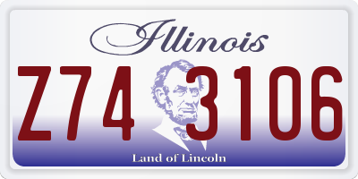 IL license plate Z743106