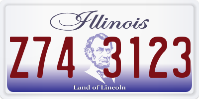 IL license plate Z743123