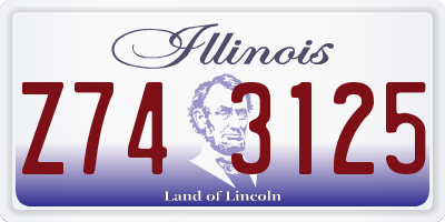 IL license plate Z743125