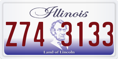 IL license plate Z743133
