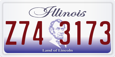 IL license plate Z743173