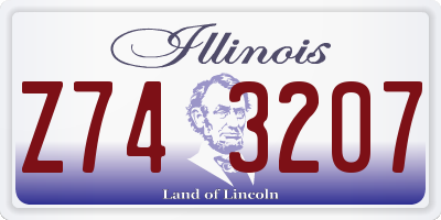 IL license plate Z743207