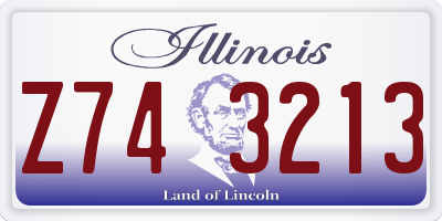 IL license plate Z743213