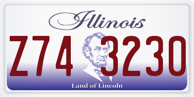IL license plate Z743230