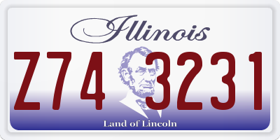 IL license plate Z743231