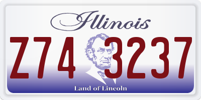 IL license plate Z743237