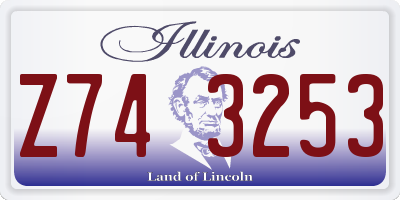 IL license plate Z743253