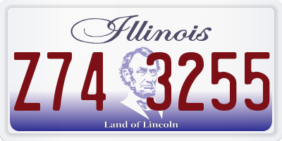 IL license plate Z743255