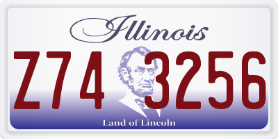 IL license plate Z743256