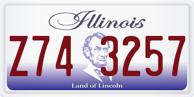 IL license plate Z743257