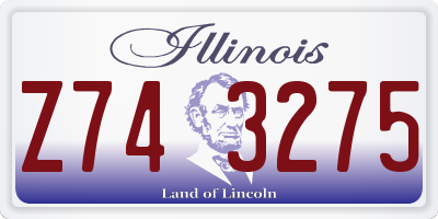 IL license plate Z743275