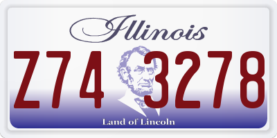 IL license plate Z743278