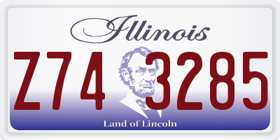 IL license plate Z743285