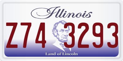 IL license plate Z743293
