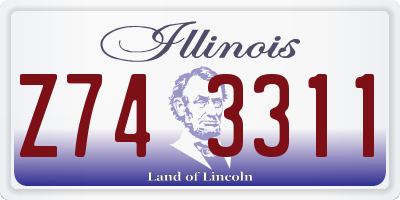 IL license plate Z743311