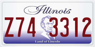 IL license plate Z743312