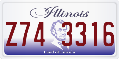 IL license plate Z743316