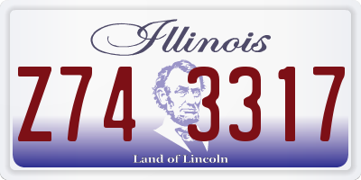 IL license plate Z743317