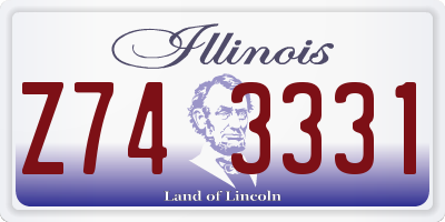 IL license plate Z743331