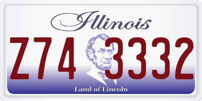 IL license plate Z743332