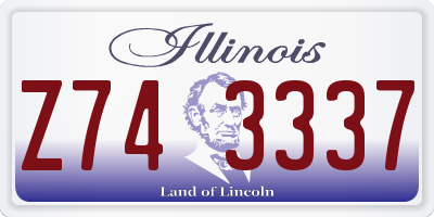 IL license plate Z743337